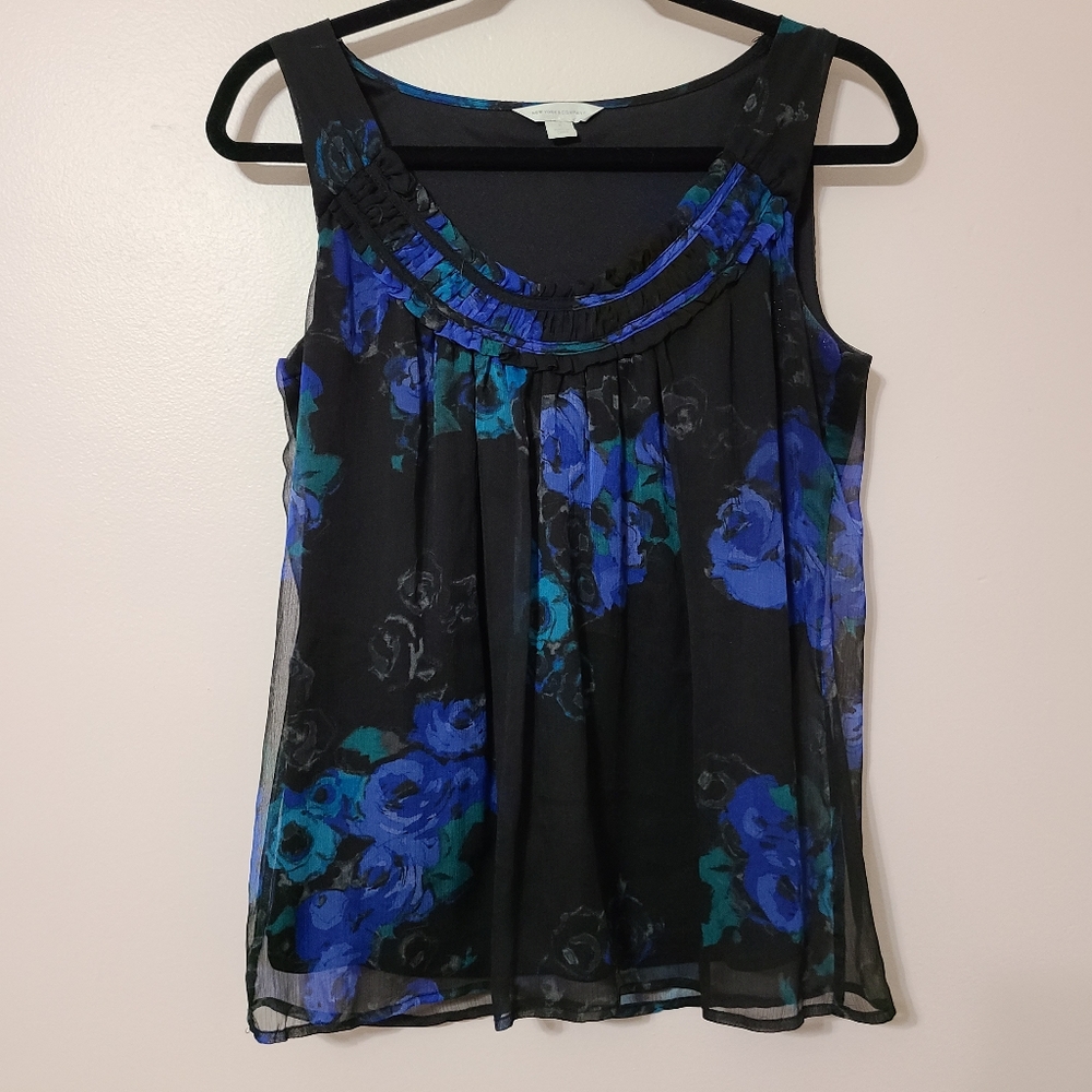 NY & Co Floral Top sz M
